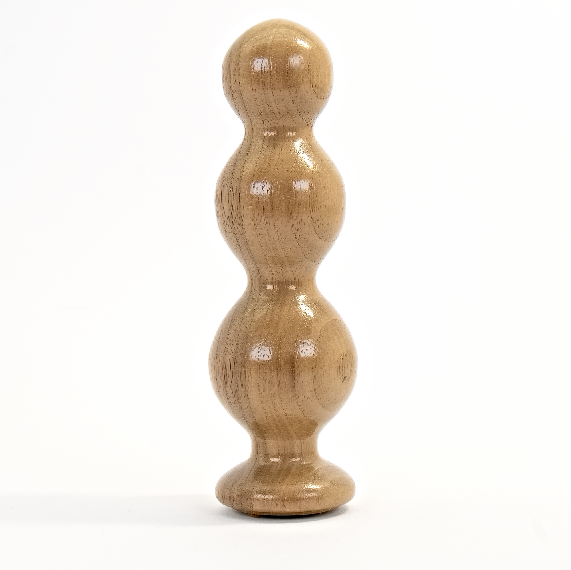 Analplug aus Nussbaum mit 3 Kugeln handgefertigt